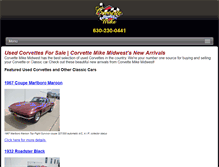 Tablet Screenshot of corvettemikemidwest.com